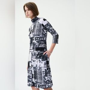 Joseph Ribkoff Black-Multi Dress Style 224225 size 10